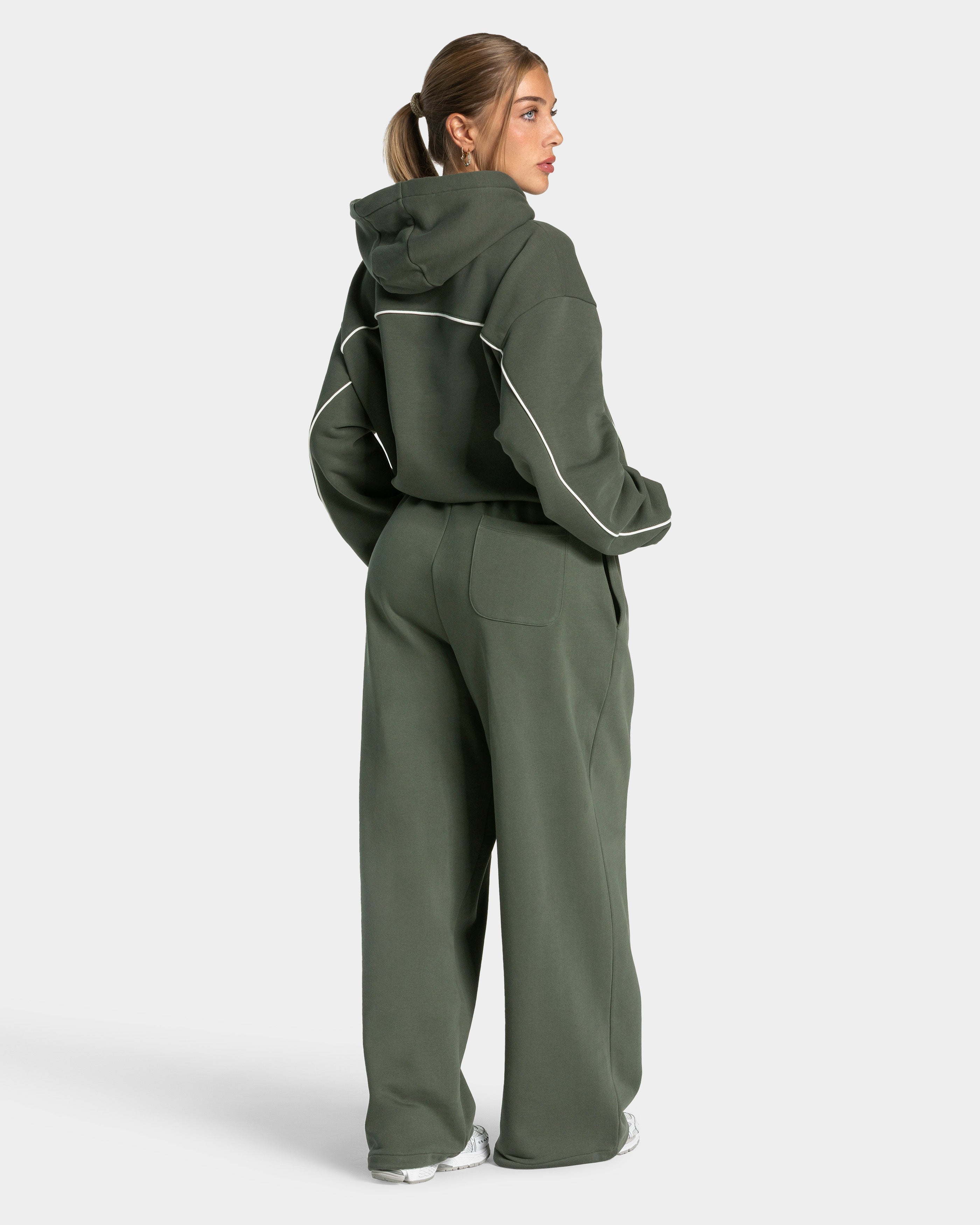 Contrastline Kapuzenpullover "Khaki"