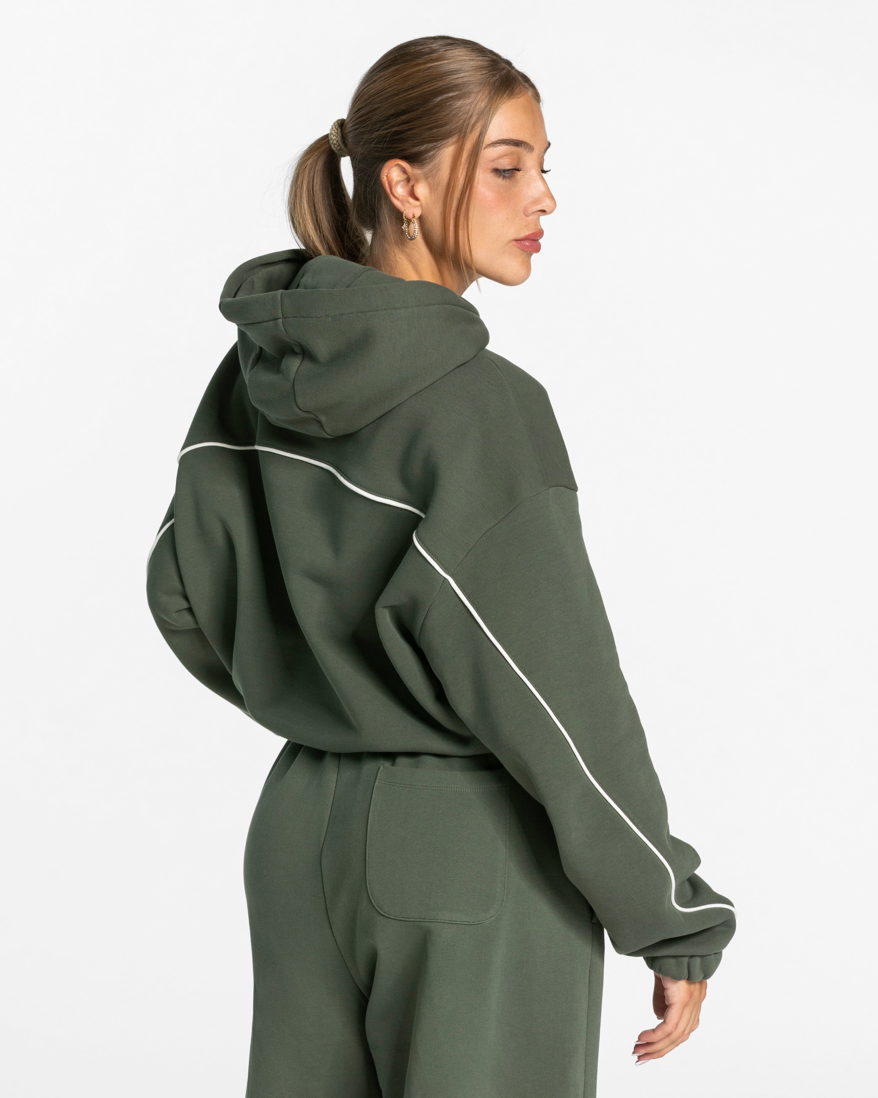Contrastline Kapuzenpullover "Khaki"