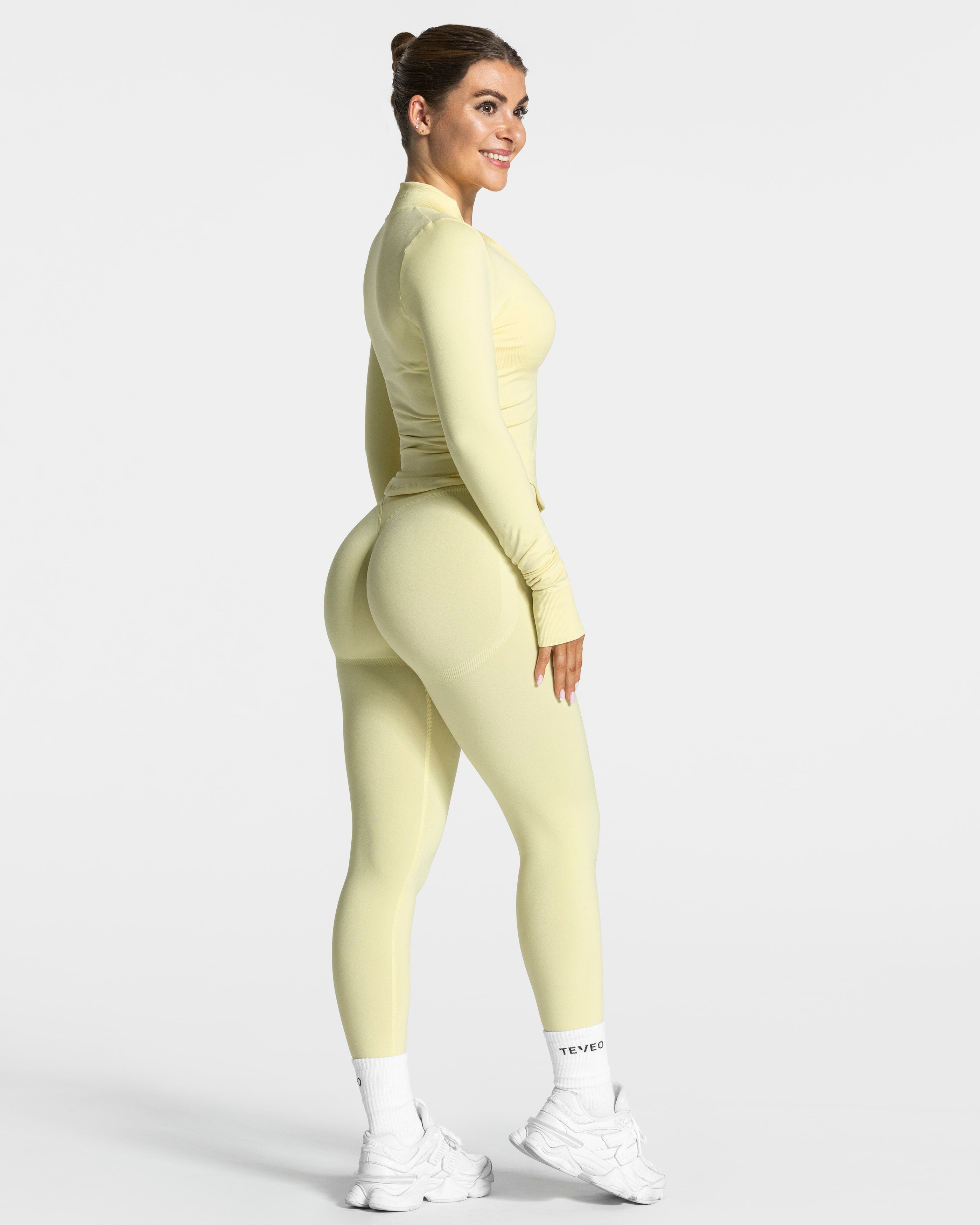 Damen Shaping Jacke mit Reißverschluss „Gelb“