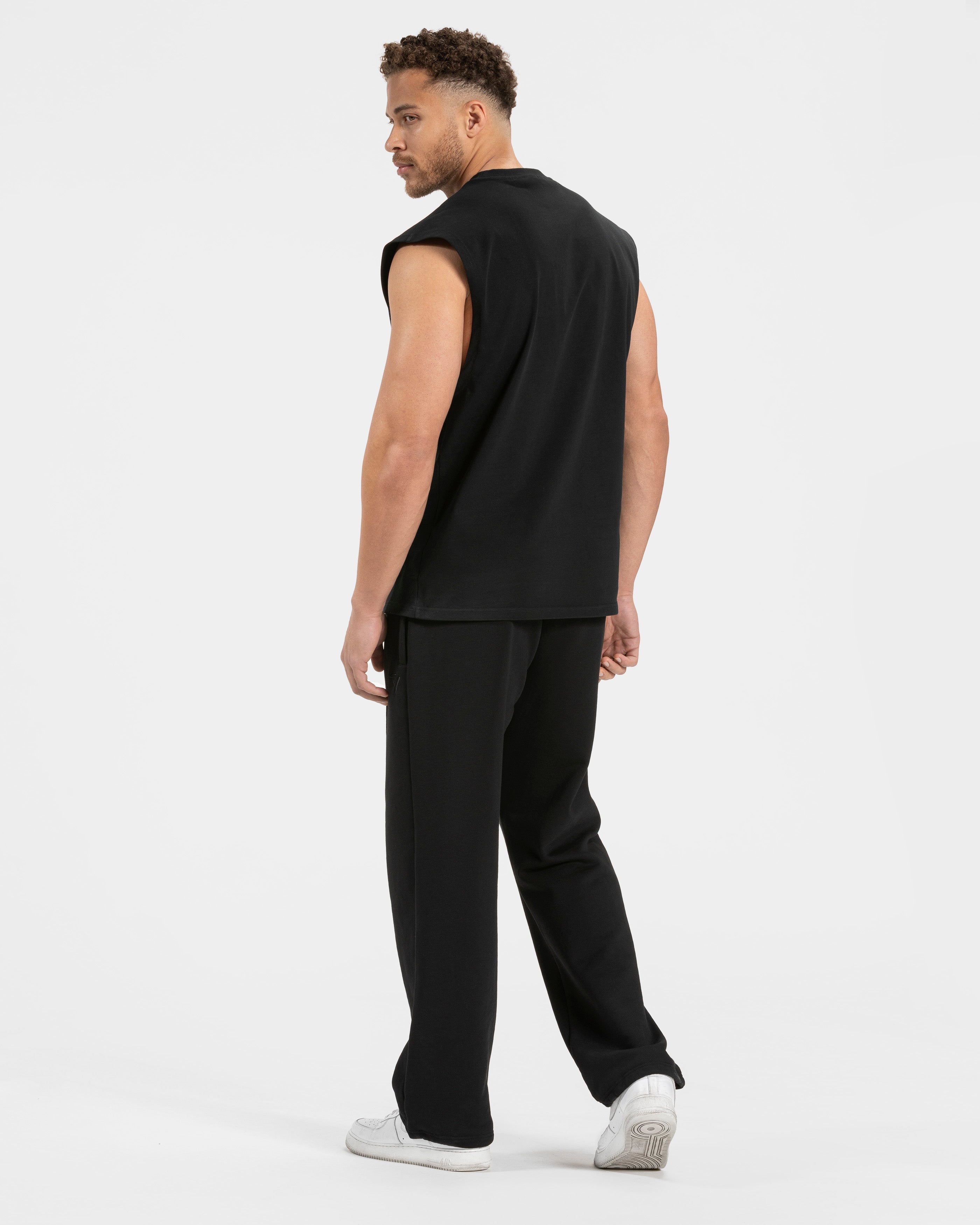 Contrastline Straight Leg Jogger „Schwarz“