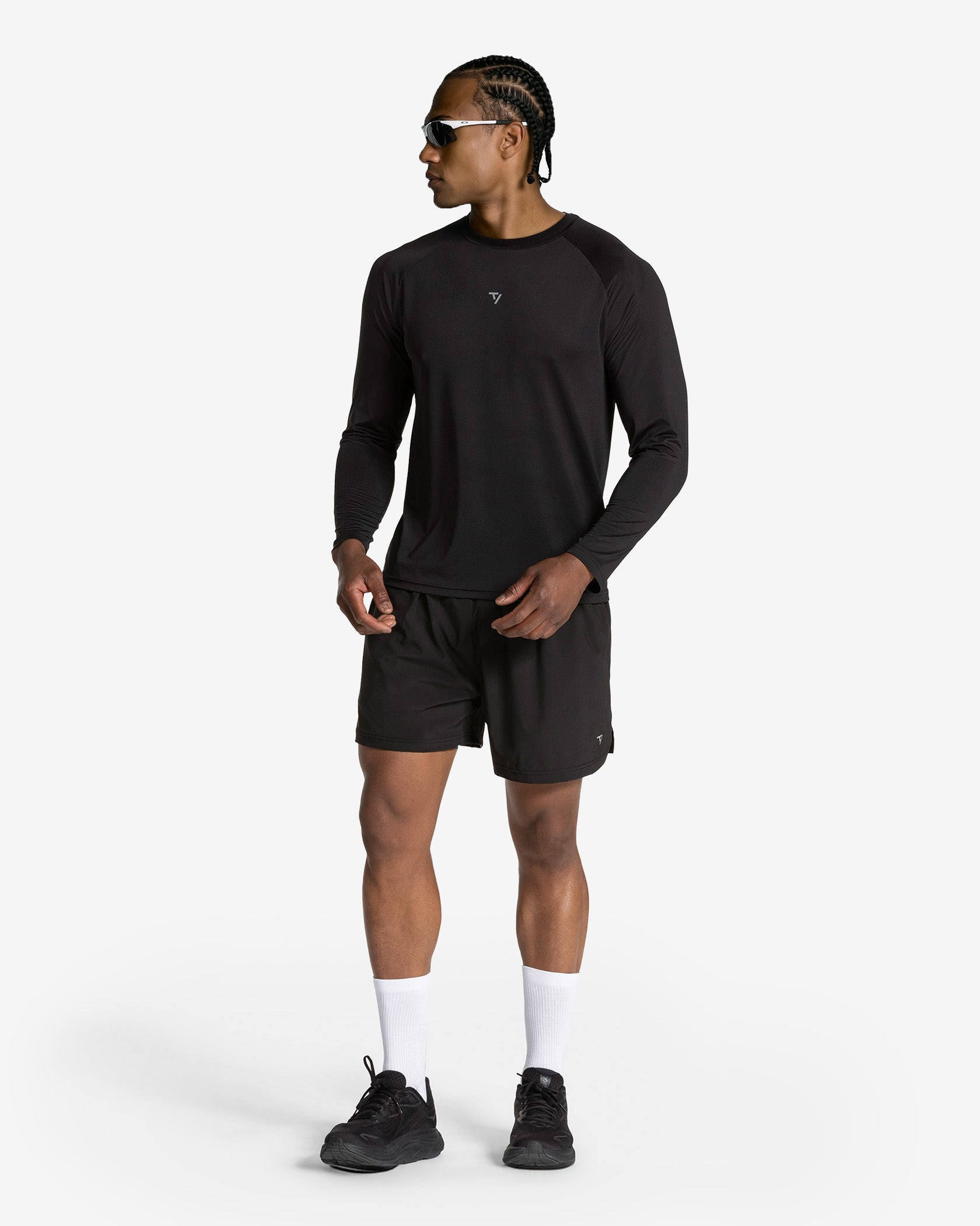 END Running Langarmshirt „Schwarz“