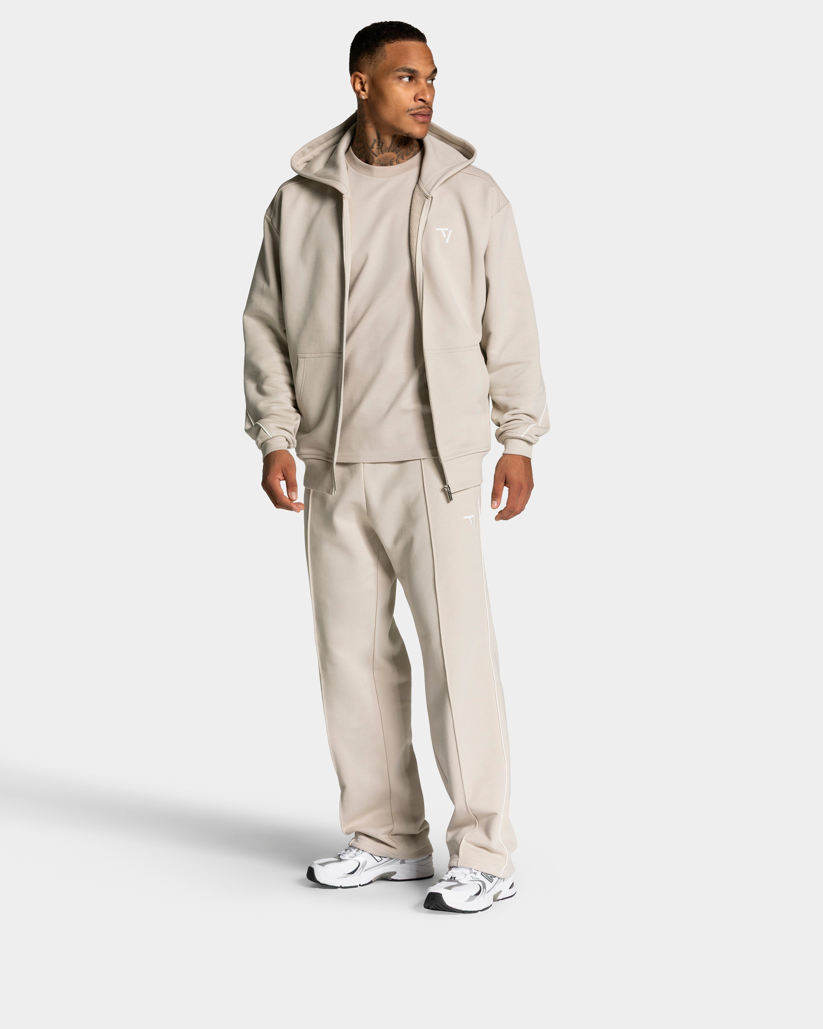 Contrastline Reißverschlussjacke „Cream“