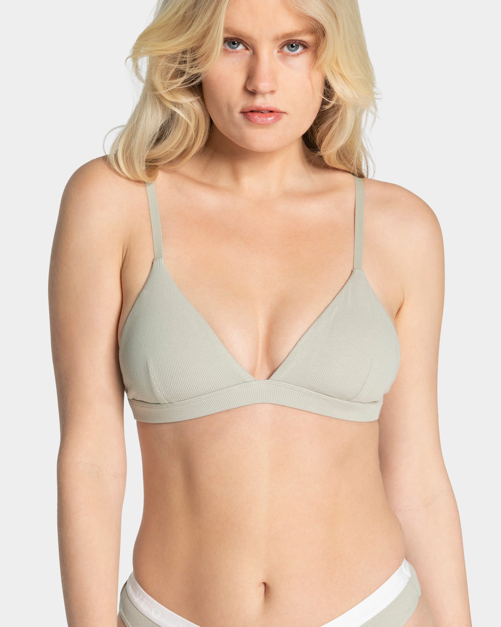 Soft Rippen-BH "Pistazie"