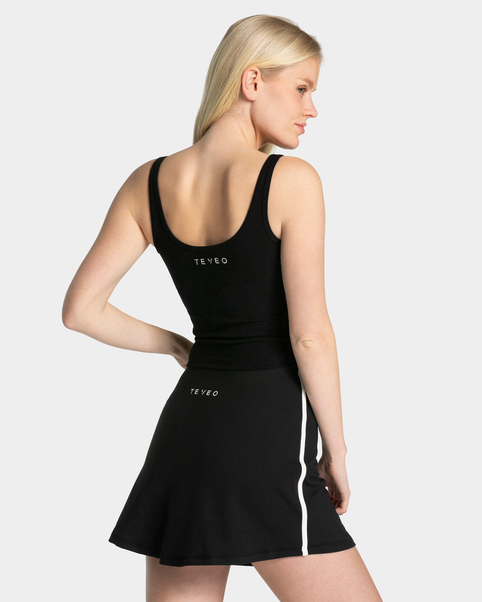 Geripptes Top "Schwarz"