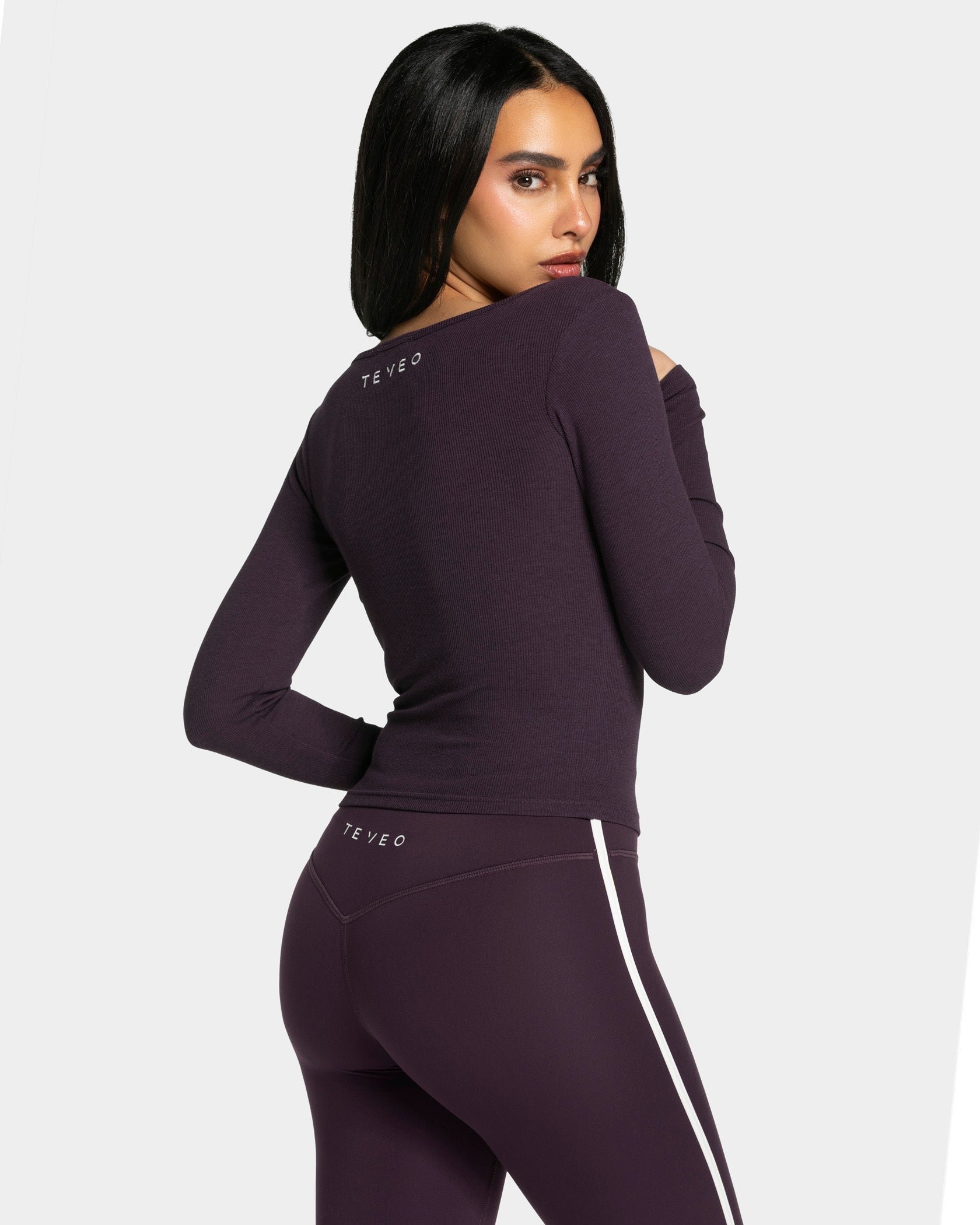 Weiches geripptes Langarmshirt „Blackberry“