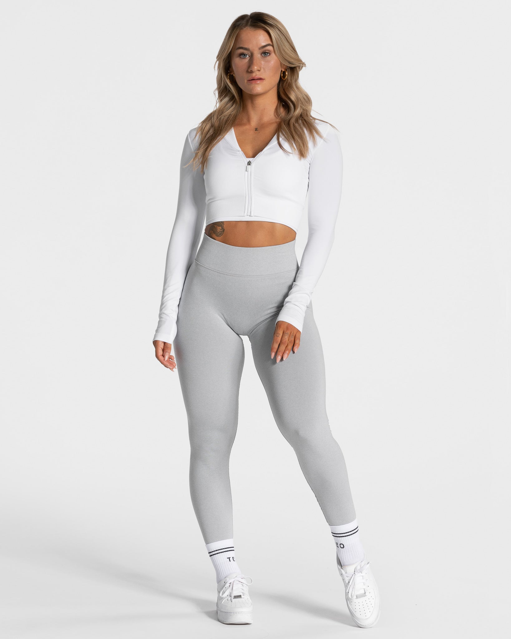 Statement-Zip-Jacke „Weiß“