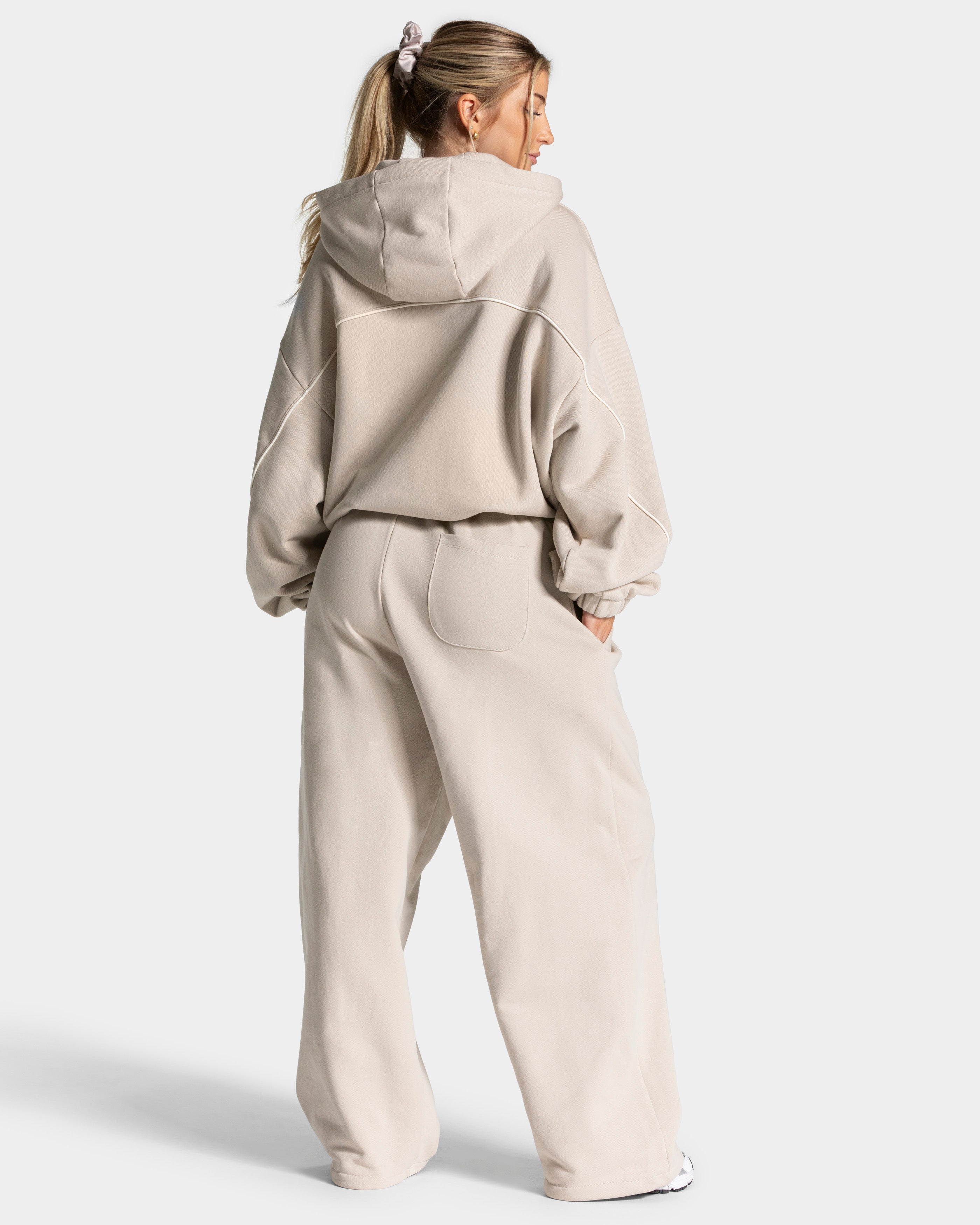 Contrastline Kapuzenpullover "Cream"