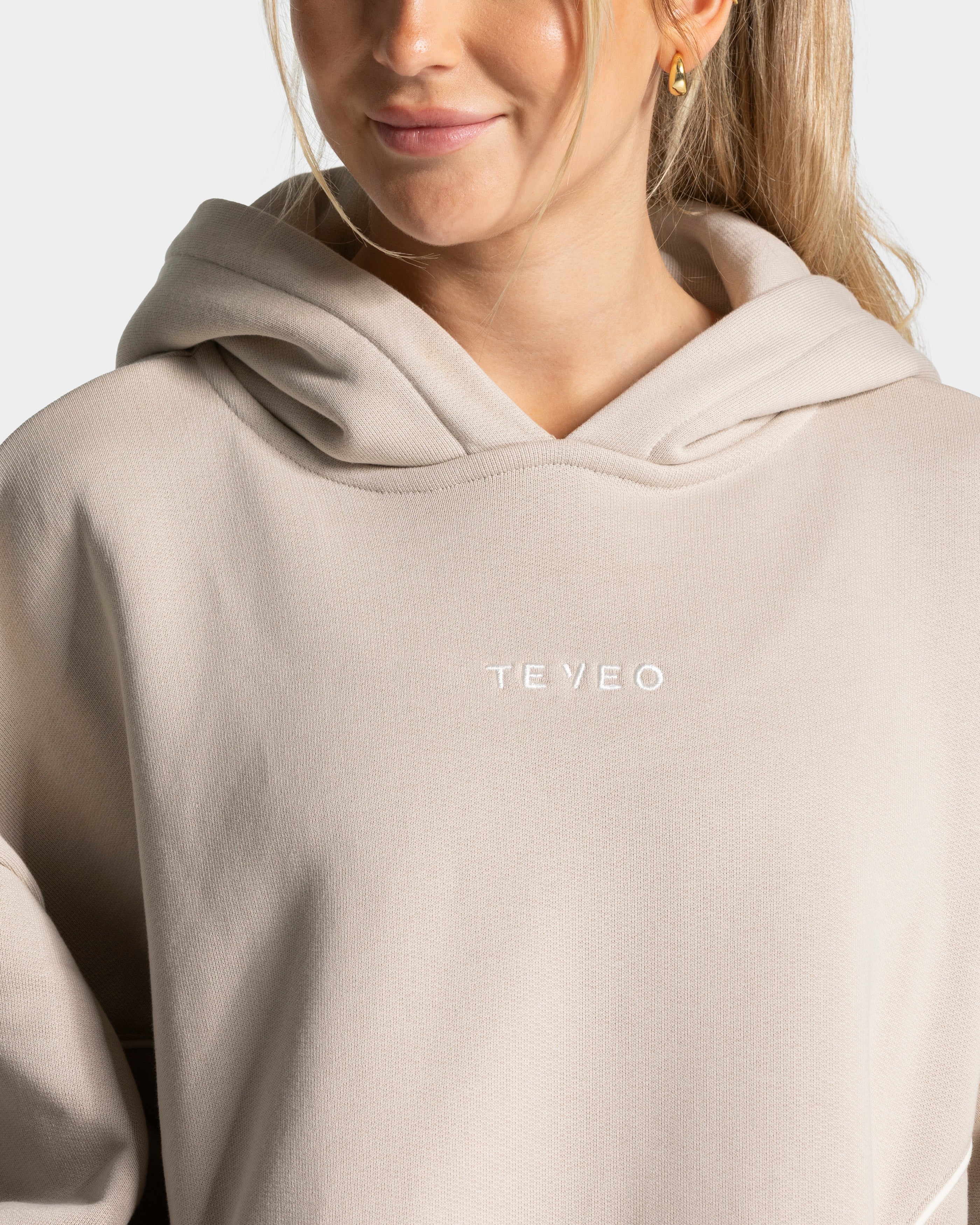 Contrastline Kapuzenpullover "Cream"