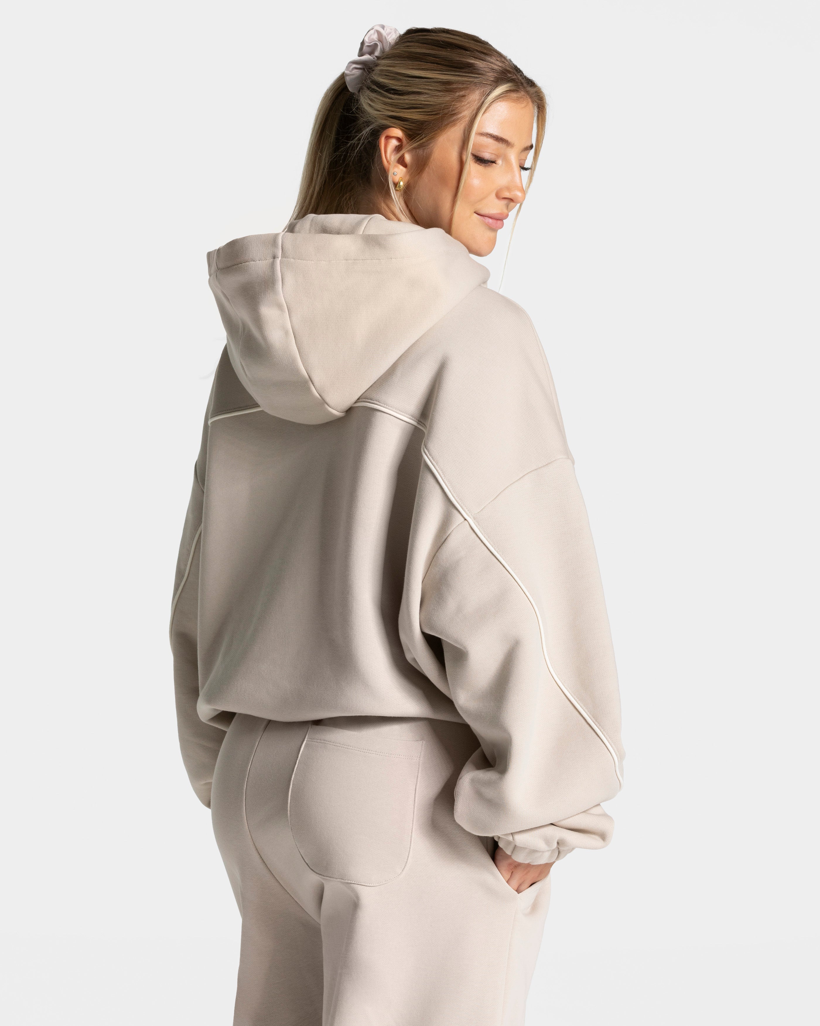 Contrastline Kapuzenpullover "Cream"