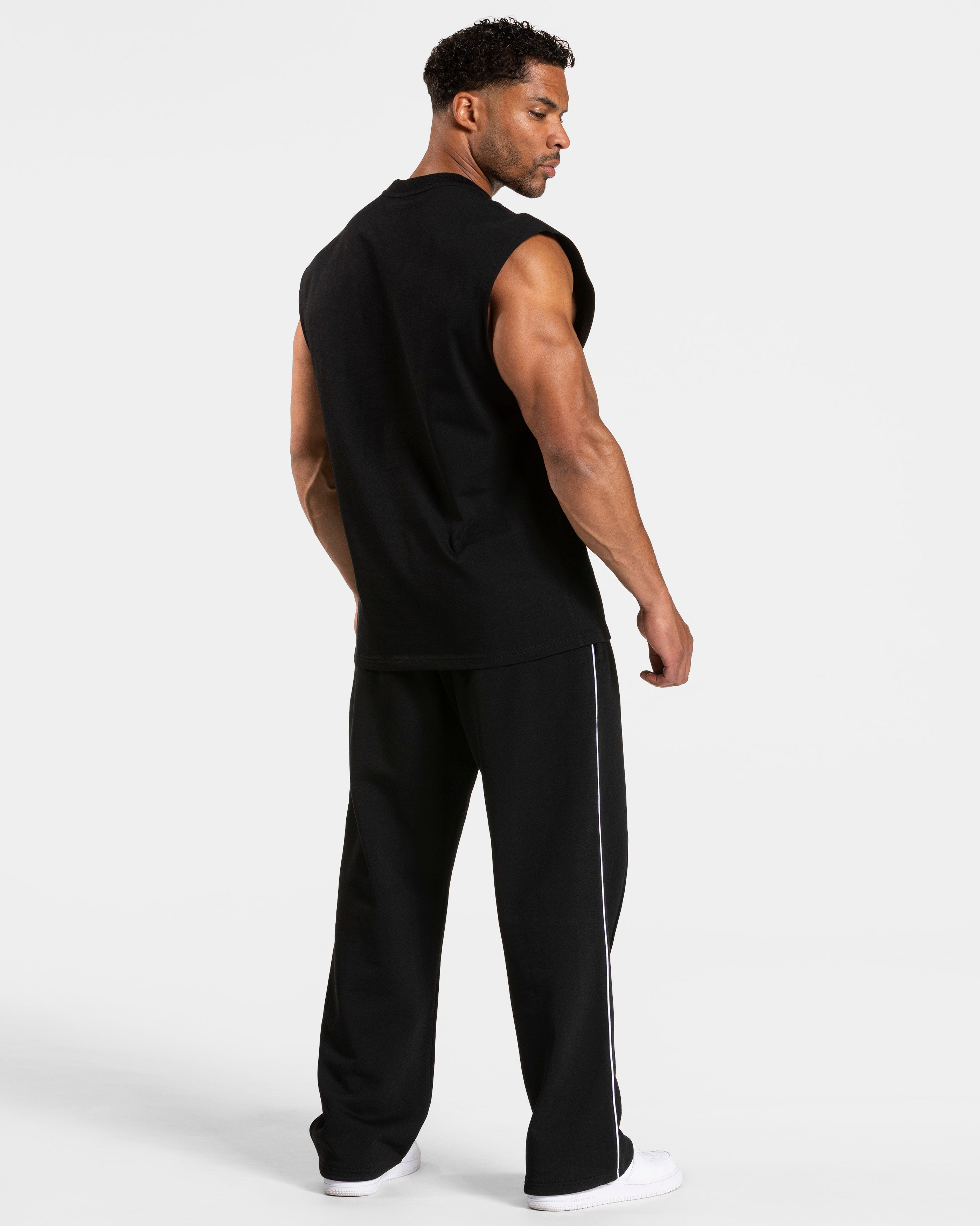 Contrastline Straight Leg Jogger „Schwarz - Weiß“