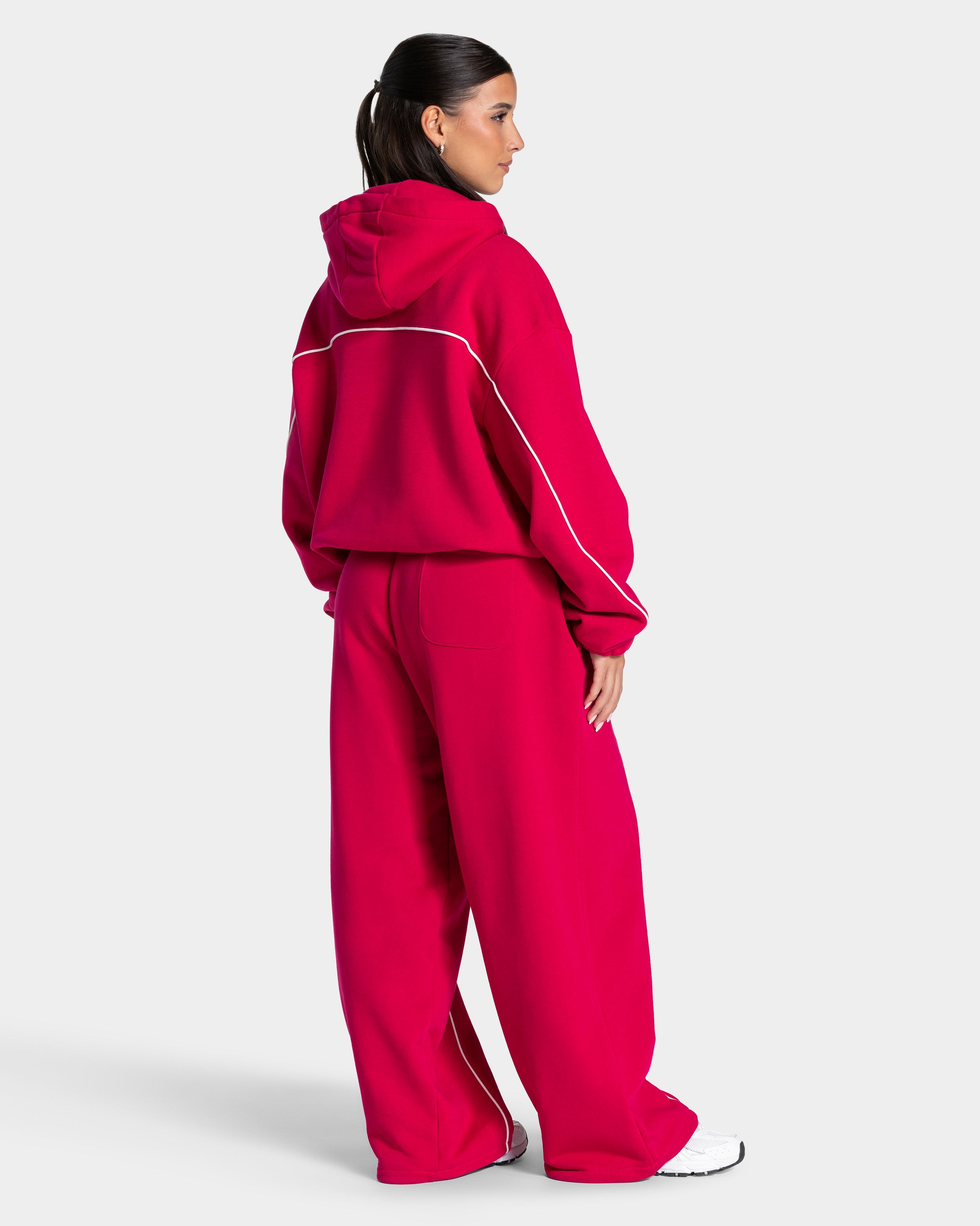 Contrastline Kapuzenpullover "Raspberry"
