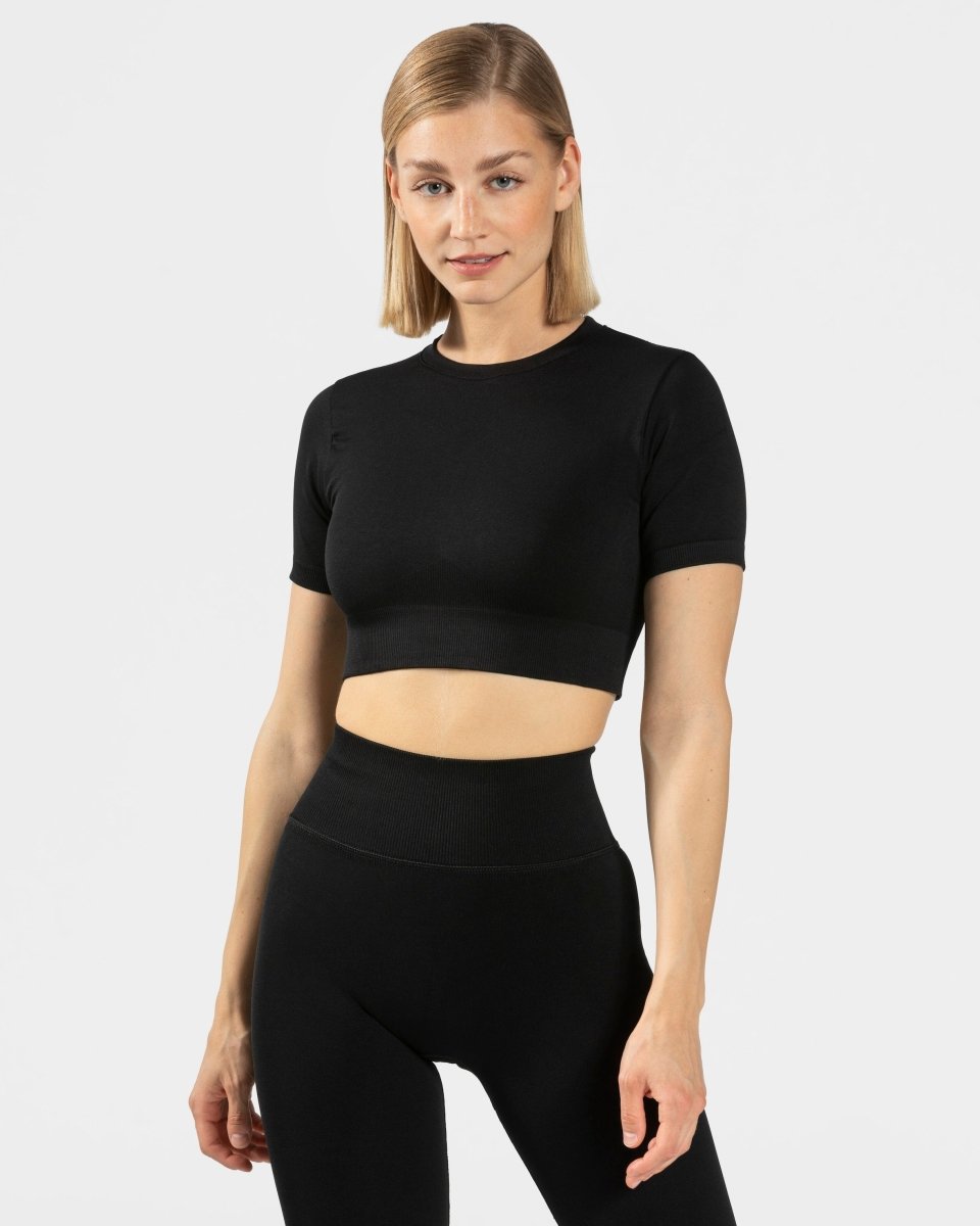 Sensation Crop Top „Schwarz“